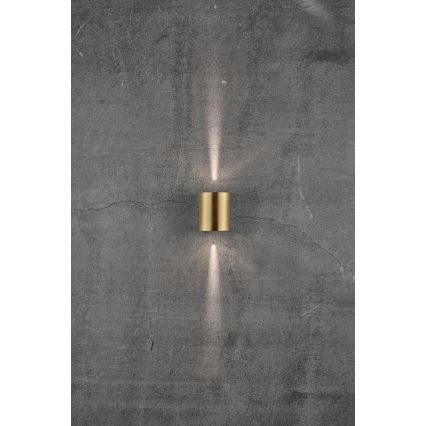 Nordlux - LED zunanja stenska svetilka CANTO 2xLED/5,5W/230V IP44 zlata