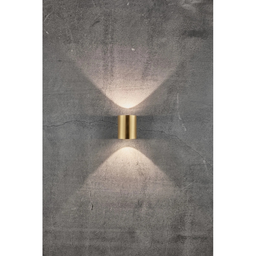 Nordlux - LED zunanja stenska svetilka CANTO 2xLED/5,5W/230V IP44 zlata