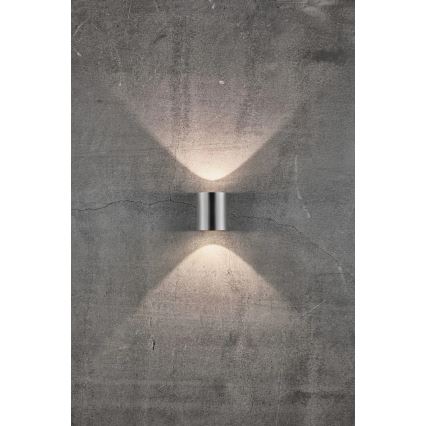 Nordlux - LED zunanja stenska svetilka CANTO 2xLED/6W/230V IP44 iz nerjavečega jekla