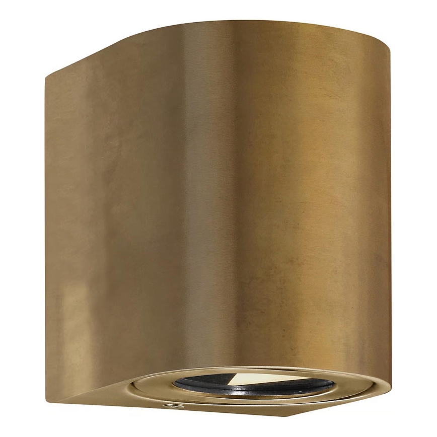 Nordlux - LED zunanja stenska svetilka CANTO 2xLED/6W/230V IP44 medeninasta