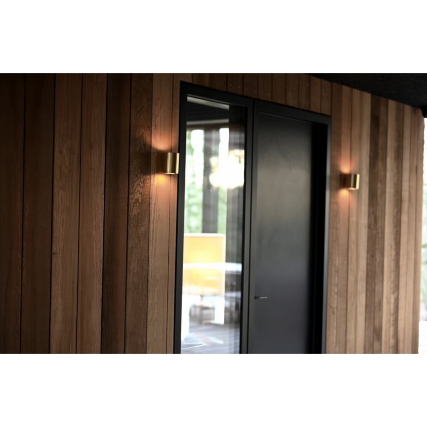 Nordlux - LED zunanja stenska svetilka CANTO 2xLED/6W/230V IP44 medeninasta