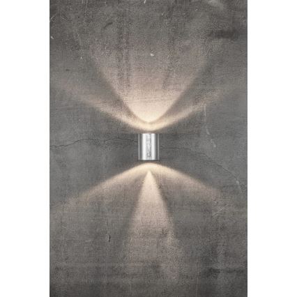 Nordlux - LED zunanja stenska svetilka CANTO 2xLED/6W/230V IP44 srebrna
