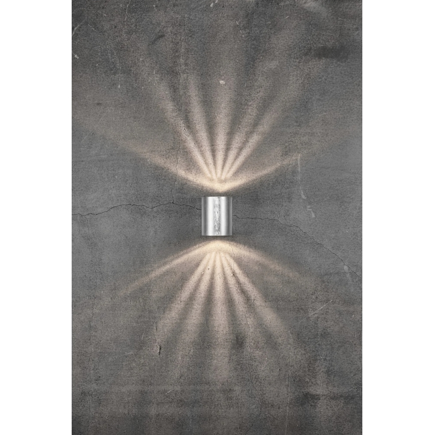 Nordlux - LED zunanja stenska svetilka CANTO 2xLED/6W/230V IP44 srebrna