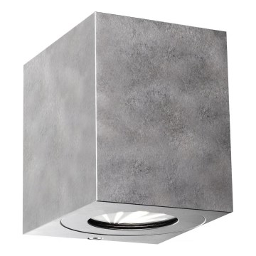 Nordlux - LED zunanja stenska svetilka CANTO, 2×LED/6 W/230 V, IP44, srebrna