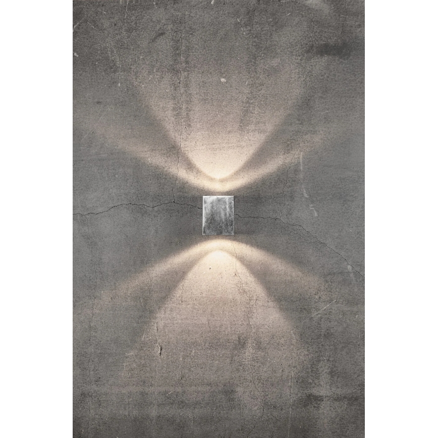 Nordlux - LED zunanja stenska svetilka CANTO, 2×LED/6 W/230 V, IP44, srebrna