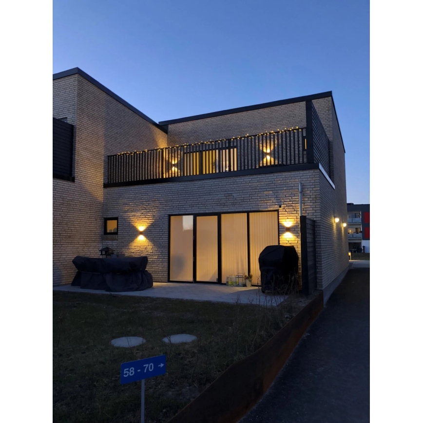 Nordlux - LED Zunanja stenska svetilka ROLD LED/10,5W/230V 3000K IP54 črna