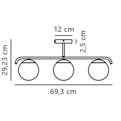 Nordlux - Lestenec na drogu GRANT 3xE14/25W/230V črna