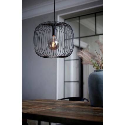 Nordlux - Lestenec na kablu BERONI 1xE27/60W/230V črna, Ø 40 cm