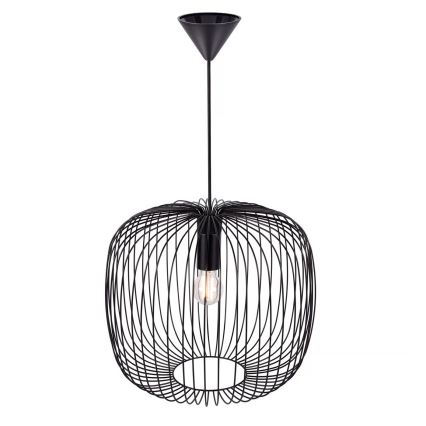 Nordlux - Lestenec na kablu BERONI 1xE27/60W/230V črna, Ø 40 cm