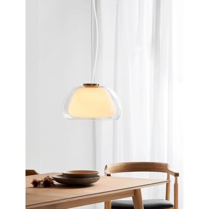 Nordlux - Lestenec na kablu JELLY 1xE27/40W/230V bela/prozorna