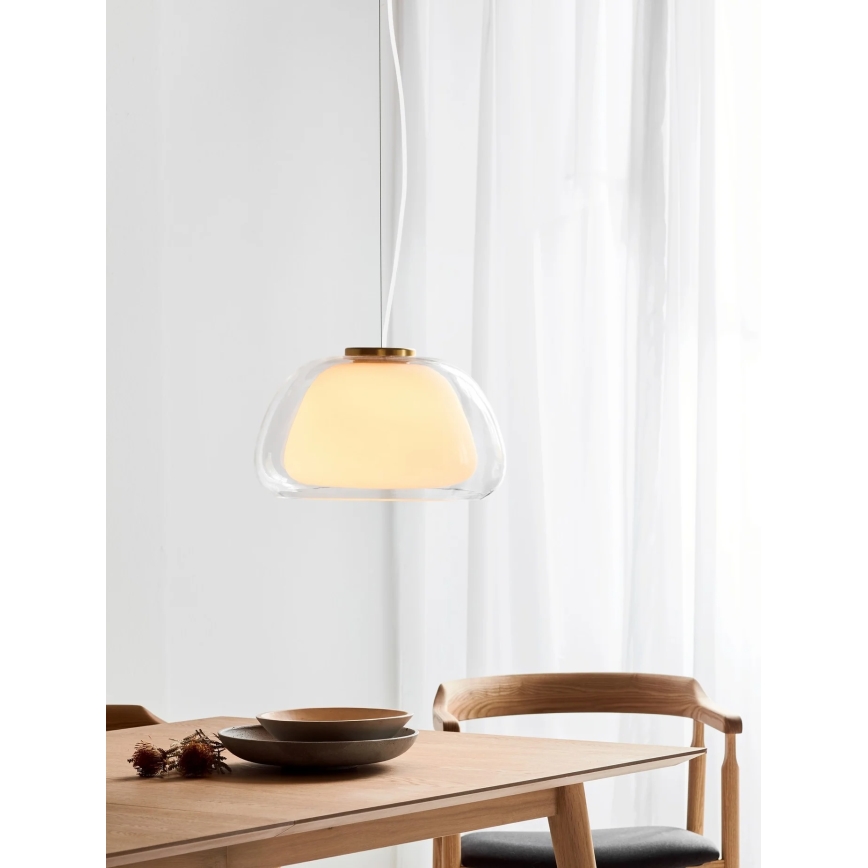 Nordlux - Lestenec na kablu JELLY 1xE27/40W/230V bela/prozorna