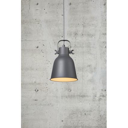 Nordlux - Lestenec na vrvici ADRIAN 1xE27/25W/230V pr. 16 cm antracit
