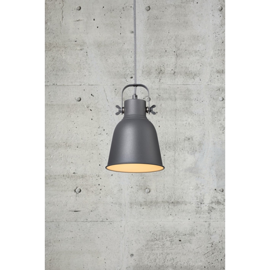 Nordlux - Lestenec na vrvici ADRIAN 1xE27/25W/230V pr. 16 cm antracit