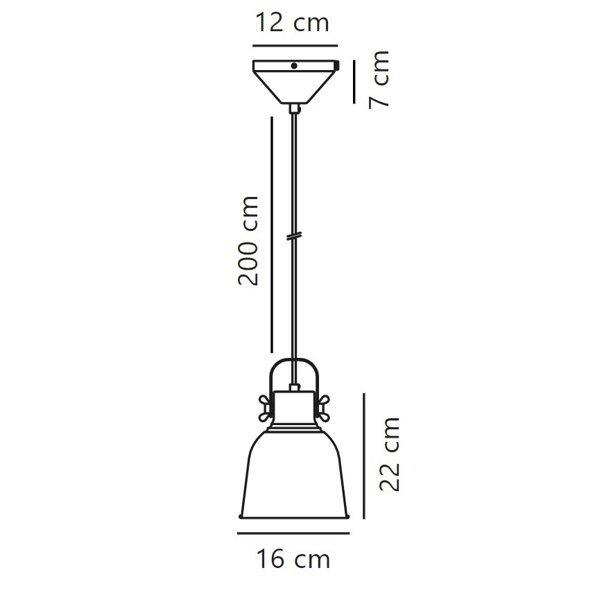 Nordlux - Lestenec na vrvici ADRIAN 1xE27/25W/230V pr. 16 cm siva