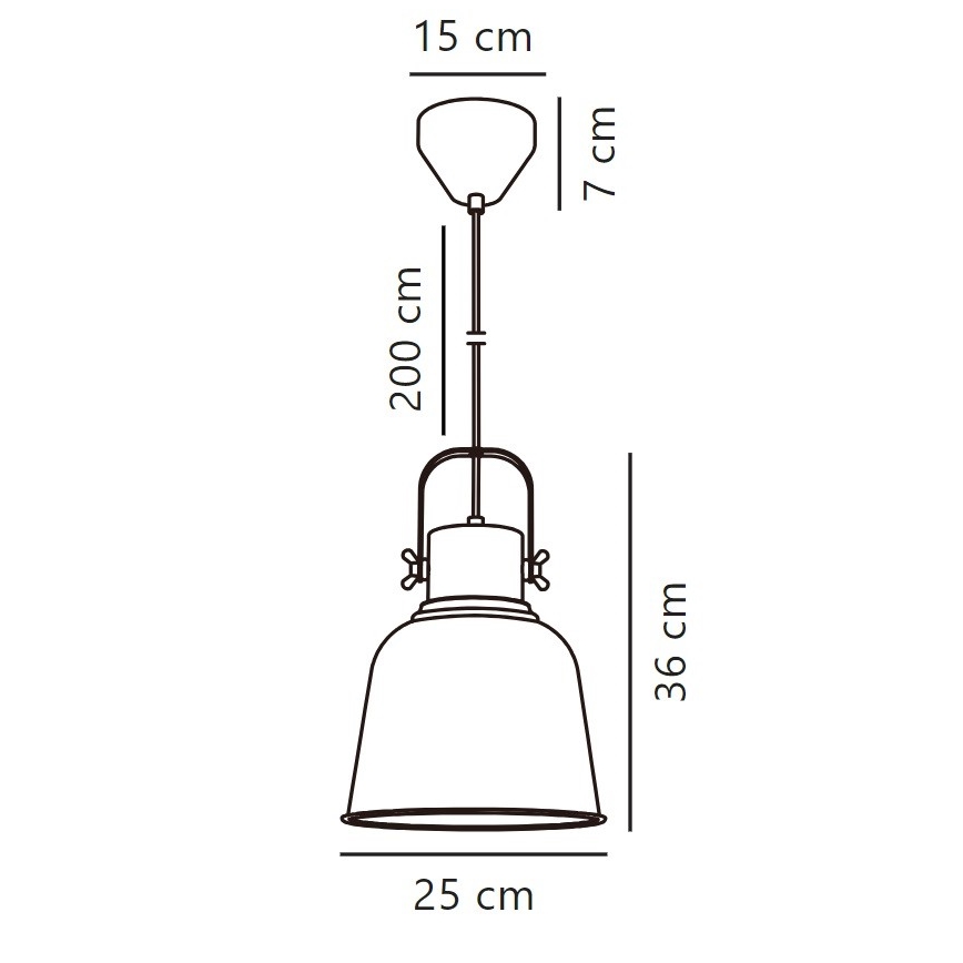 Nordlux - Lestenec na vrvici ADRIAN 1xE27/25W/230V pr. 25 cm siva