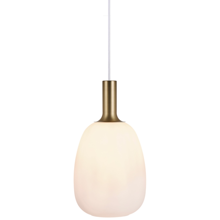 Nordlux - Lestenec na vrvici ALTON 1xE27/60W/230V bela/črna/medenina