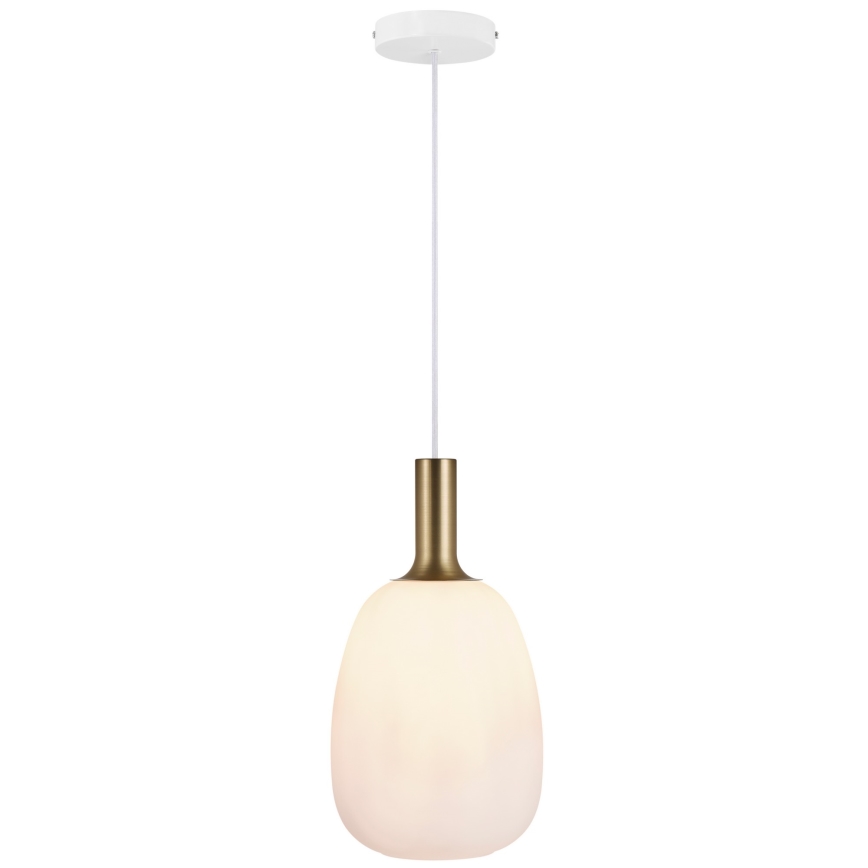 Nordlux - Lestenec na vrvici ALTON 1xE27/60W/230V bela/črna/medenina