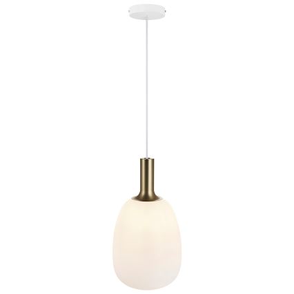 Nordlux - Lestenec na vrvici ALTON 1xE27/60W/230V bela/črna/medenina