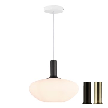 Nordlux - Lestenec na vrvici ALTON 1xE27/60W/230V bela/črna/medenina