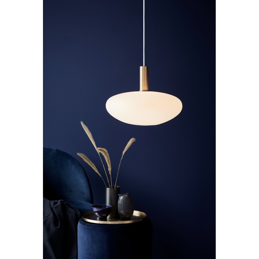 Nordlux - Lestenec na vrvici ALTON 1xE27/60W/230V bela/črna/medenina