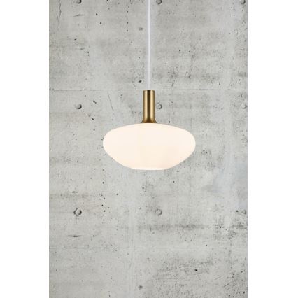Nordlux - Lestenec na vrvici ALTON 1xE27/60W/230V bela/črna/medenina