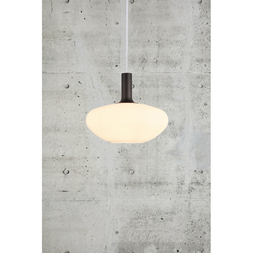 Nordlux - Lestenec na vrvici ALTON 1xE27/60W/230V bela/črna/medenina