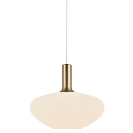 Nordlux - Lestenec na vrvici ALTON 1xE27/60W/230V bela/črna/medenina