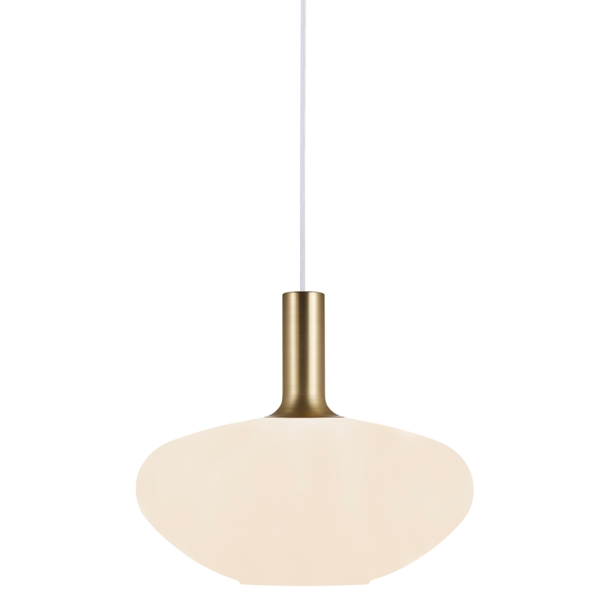 Nordlux - Lestenec na vrvici ALTON 1xE27/60W/230V bela/črna/medenina