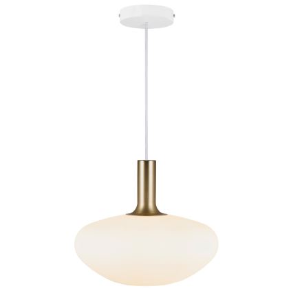 Nordlux - Lestenec na vrvici ALTON 1xE27/60W/230V bela/črna/medenina
