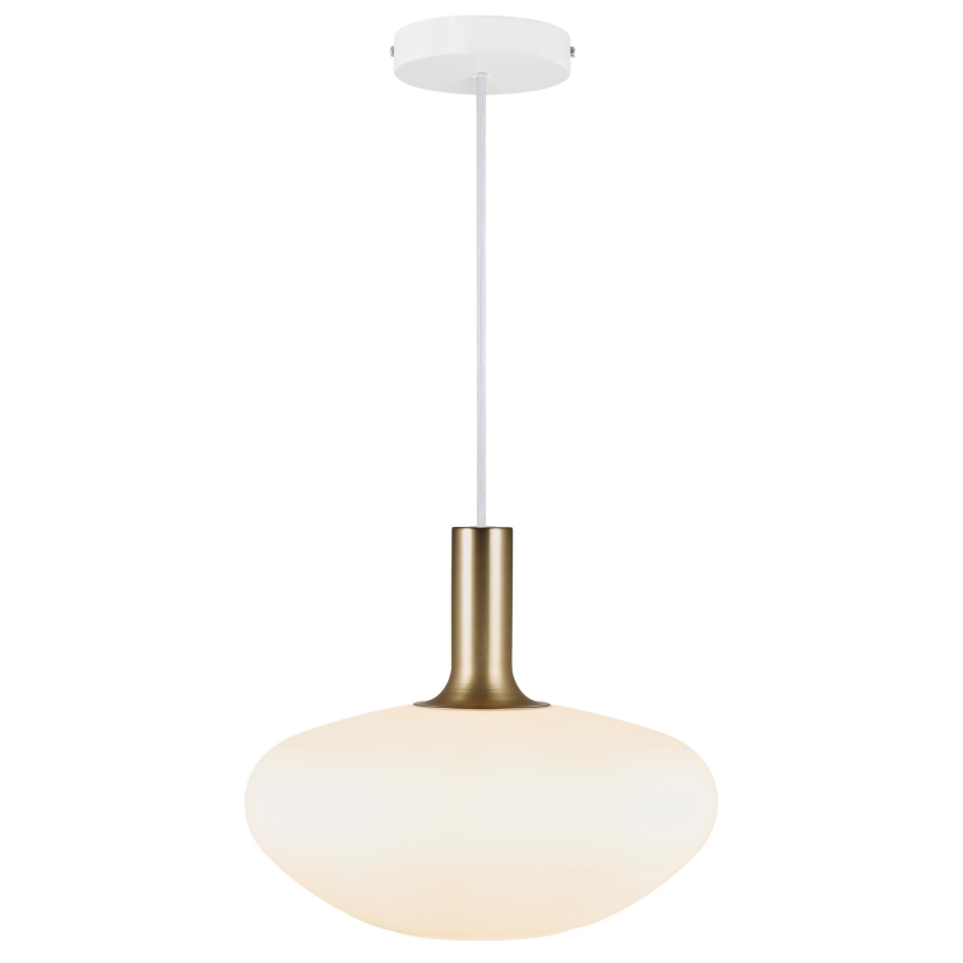 Nordlux - Lestenec na vrvici ALTON 1xE27/60W/230V bela/črna/medenina