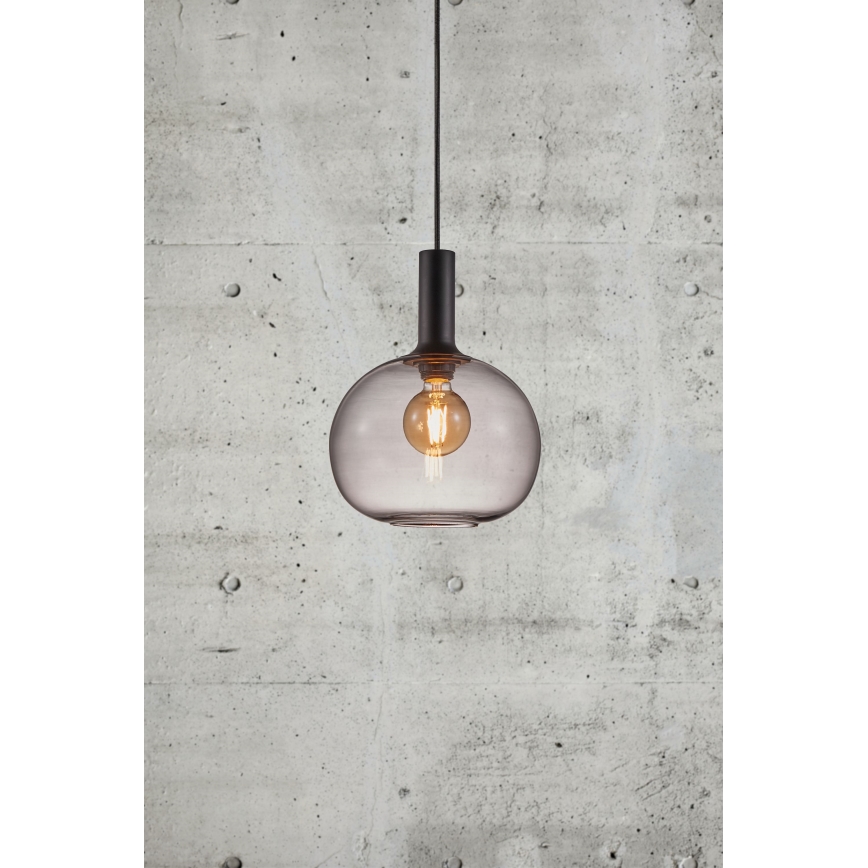 Nordlux - Lestenec na vrvici ALTON 1xE27/60W/230V črna