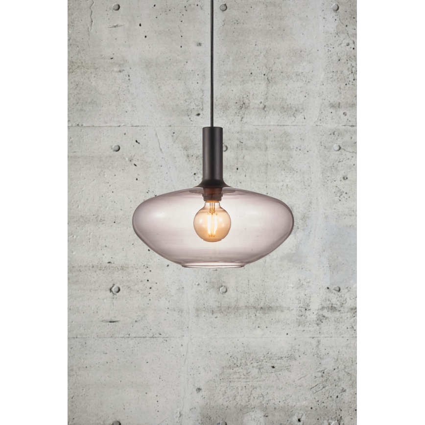 Nordlux - Lestenec na vrvici ALTON 1xE27/60W/230V črna