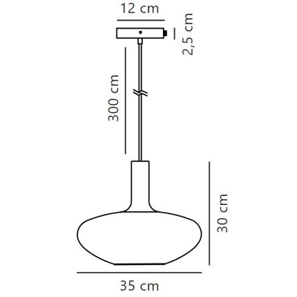 Nordlux - Lestenec na vrvici ALTON 1xE27/60W/230V črna