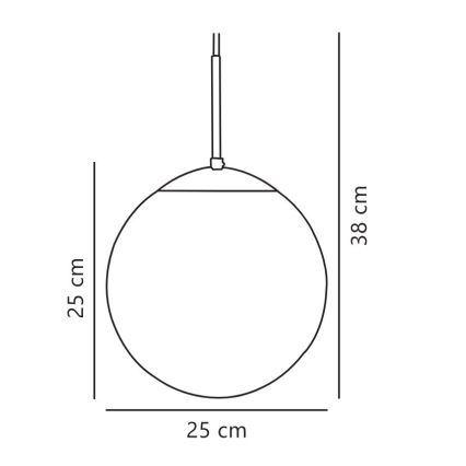 Nordlux - Lestenec na vrvici CAFE 1xE27/25W/230V pr. 25 cm