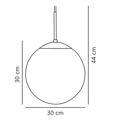 Nordlux - Lestenec na vrvici CAFE 1xE27/25W/230V pr. 30 cm