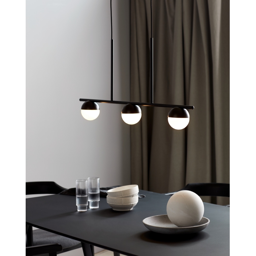 Nordlux - Lestenec na vrvici CONTINA 3xG9/5W/230V črna