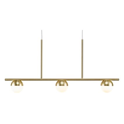 Nordlux - Lestenec na vrvici CONTINA 3xG9/5W/230V medenina