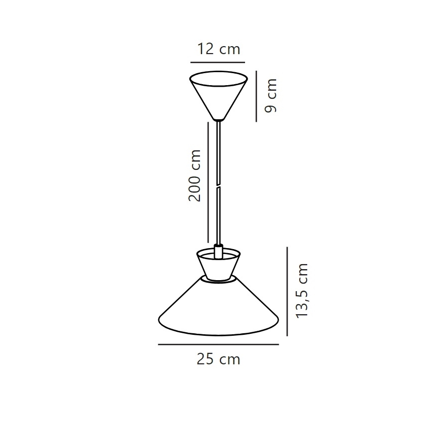 Nordlux - Lestenec na vrvici DIAL 1xE27/40W/230V pr. 25 cm črna