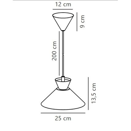 Nordlux - Lestenec na vrvici DIAL 1xE27/40W/230V pr. 25 cm bela