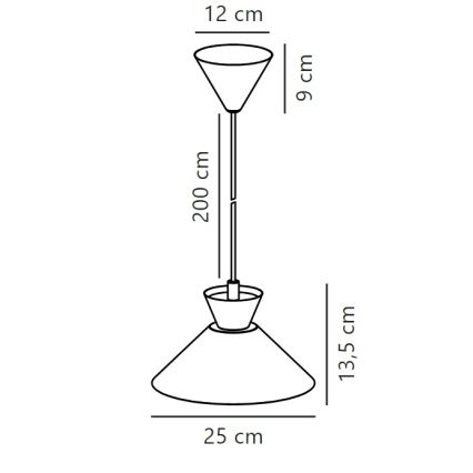 Nordlux - Lestenec na vrvici DIAL 1xE27/40W/230V pr. 25 cm siva