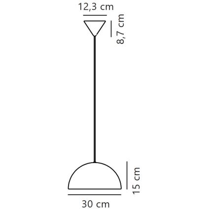 Nordlux - Lestenec na vrvici ELLEN 1xE27/40W/230V bela