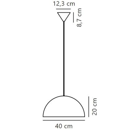 Nordlux - Lestenec na vrvici ELLEN 1xE27/40W/230V