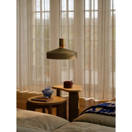 Nordlux - Lestenec na vrvici ELVAS 1xE27/60W/230V pr. 37,5 cm bež