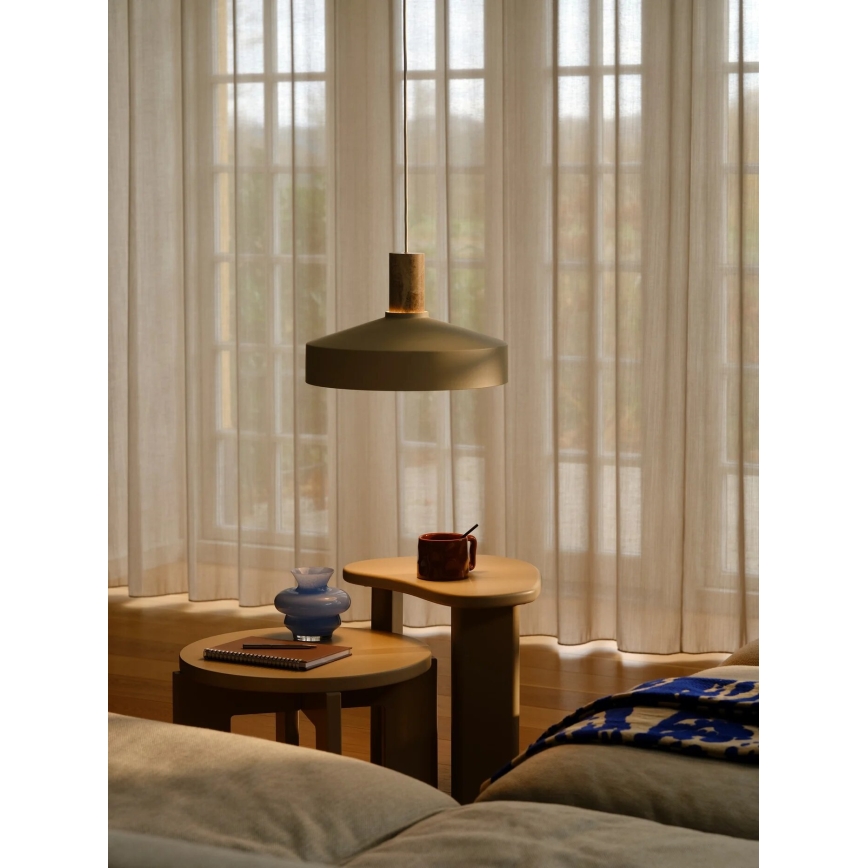 Nordlux - Lestenec na vrvici ELVAS 1xE27/60W/230V pr. 37,5 cm bež