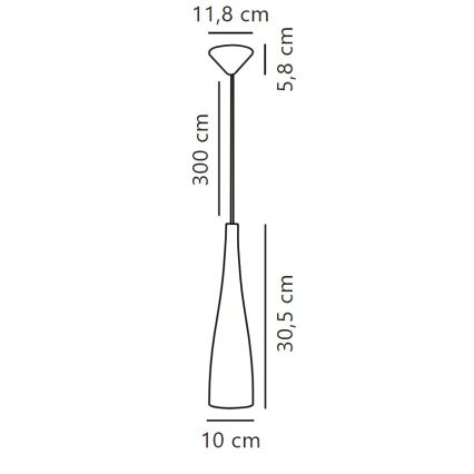 Nordlux - Lestenec na vrvici EMBLA 1xE27/40W/230V črna