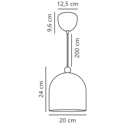 Nordlux - Lestenec na vrvici GASTON 1xE27/40W/230V bela