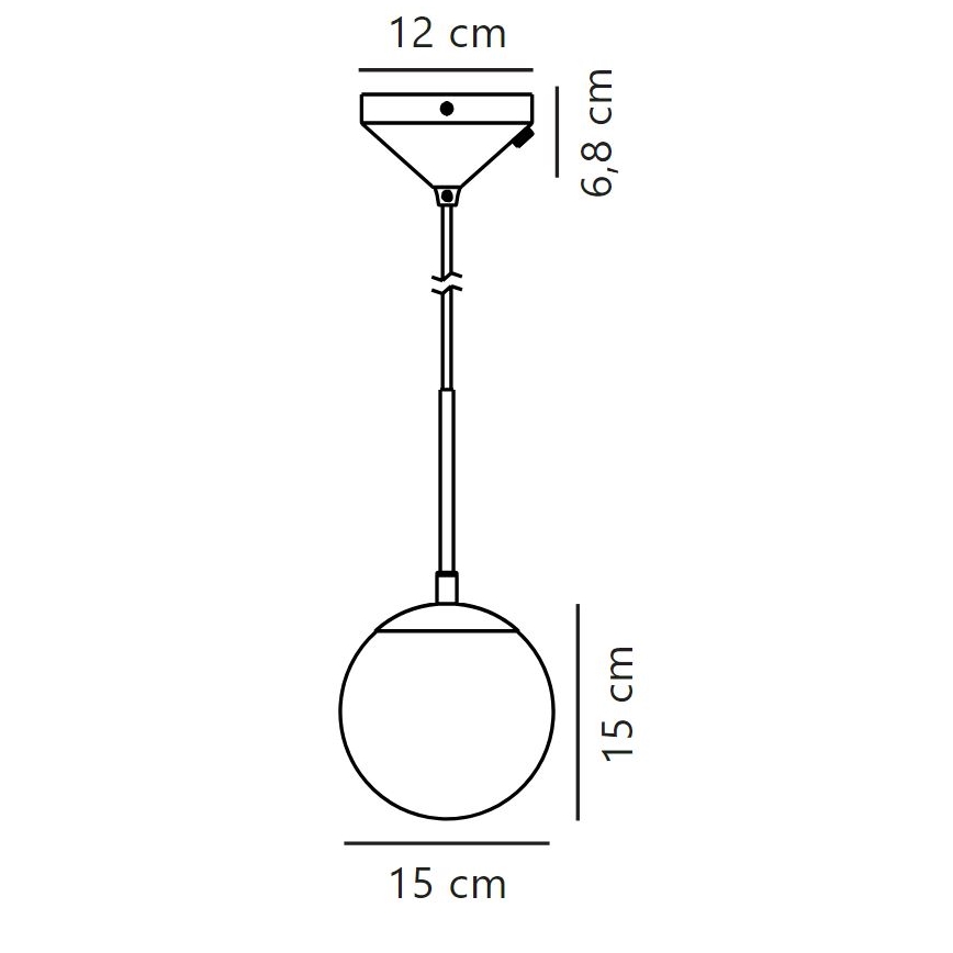 Nordlux - Lestenec na vrvici GRANT 1xE14/15W/230V pr. 15 cm