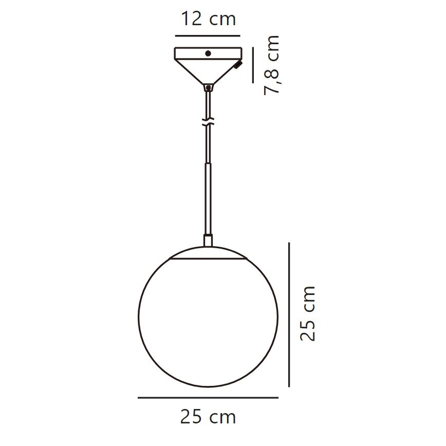 Nordlux - Lestenec na vrvici GRANT 1xE27/25W/230V pr. 25 cm