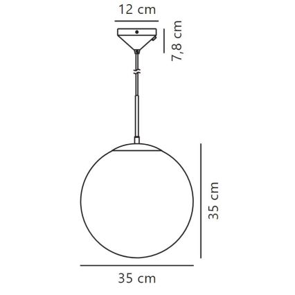 Nordlux - Lestenec na vrvici GRANT 1xE27/25W/230V pr. 35 cm