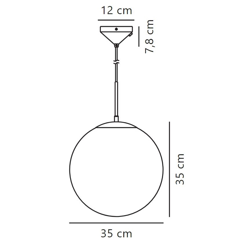 Nordlux - Lestenec na vrvici GRANT 1xE27/25W/230V pr. 35 cm